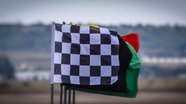 What does the checkered flag mean