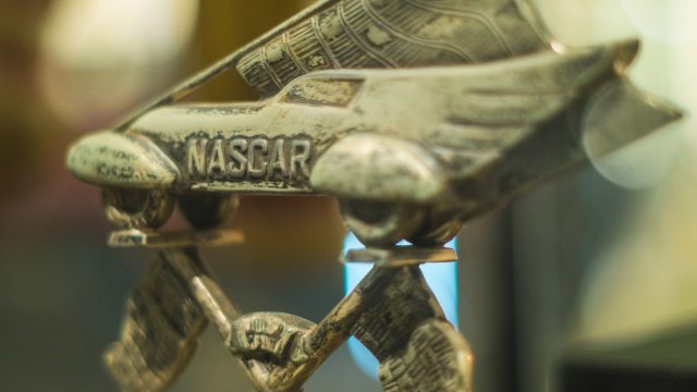 NASCAR Hall of Fame - legendary race trophy, North Carolina OCTOBER 18, 2015 — Photo by OneLineStock