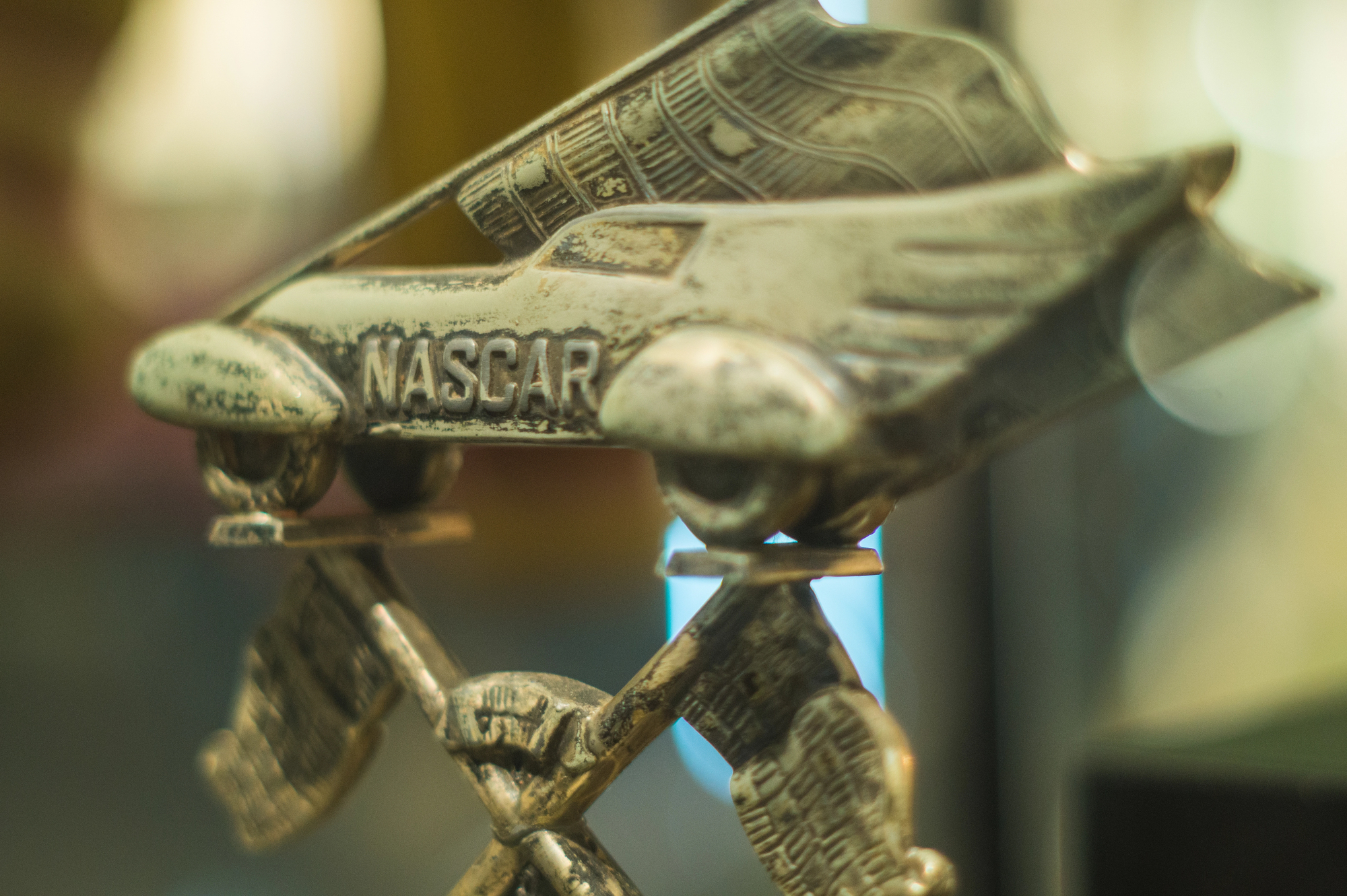 NASCAR Hall of Fame - legendary race trophy, North Carolina OCTOBER 18, 2015 — Photo by OneLineStock