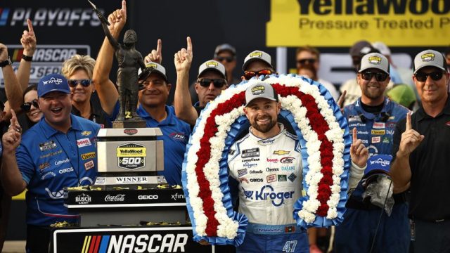 Ricky Stenhouse Jr. Narrowly Wins Thrilling YellaWood 500 At Talladega