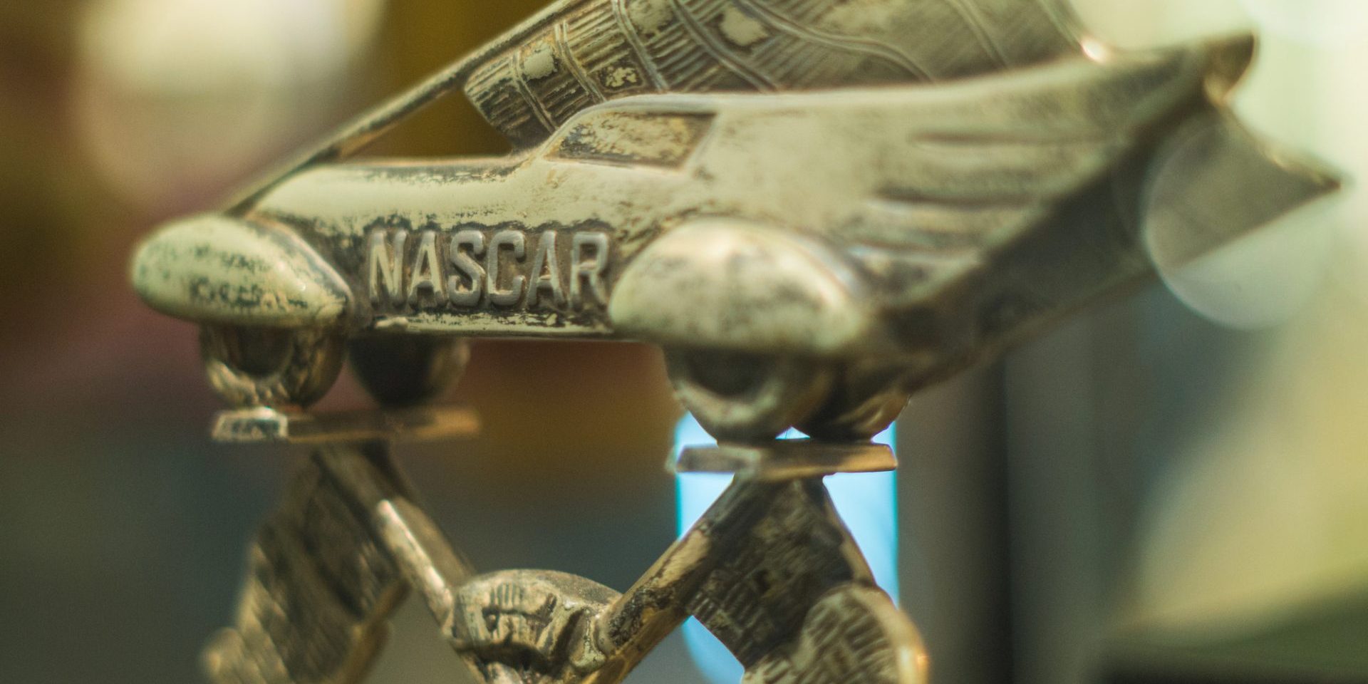 NASCAR Hall of Fame - legendary race trophy, North Carolina OCTOBER 18, 2015 — Photo by OneLineStock