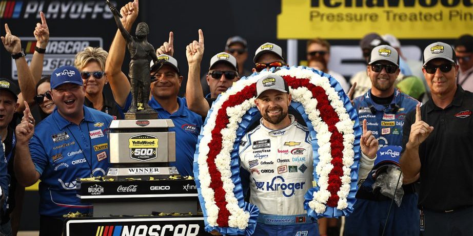 Ricky Stenhouse Jr. Narrowly Wins Thrilling YellaWood 500 At Talladega