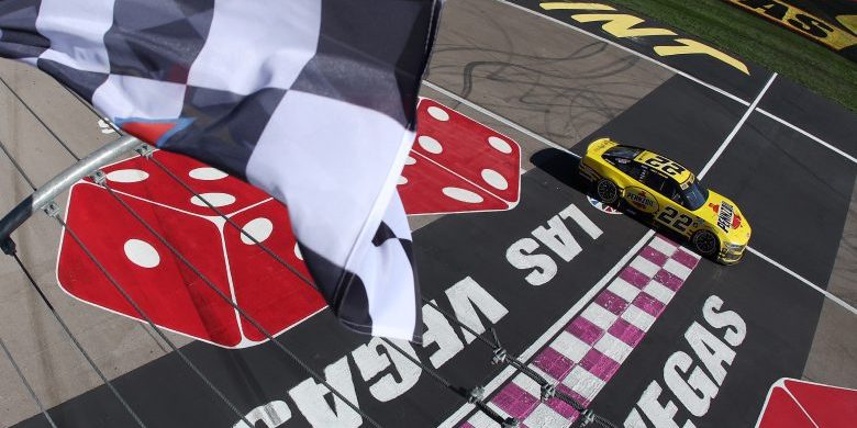 Joey Logano wins in Vegas to secure a Championship 4 spot (image courtesy NASCAR)